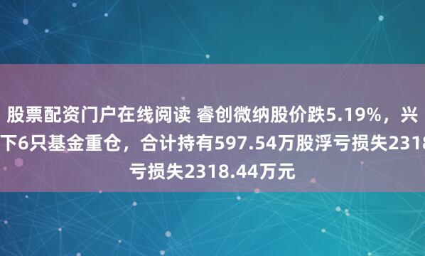 股票配资门户在线阅读 睿创微纳股价跌5.19%，兴业基金旗下6只基金重仓，合计持有597.54万股浮亏损失2318.44万元